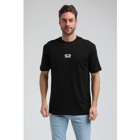 New World 23SSM20335 Siyah Polo Bisiklet Yaka Slim Fit Erkek T-shirt
