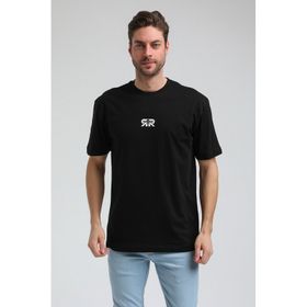 New World 23SSM20335 Siyah Polo Bisiklet Yaka Slim Fit Erkek T-shirt