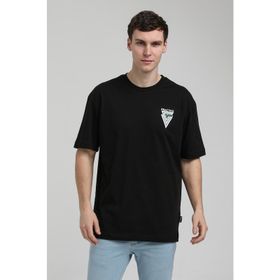 New World 23SSM20337 Siyah Polo Bisiklet Yaka Oversize Erkek T-shirt