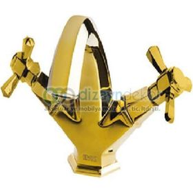 Newarc 104528 Altın Hexa Lavabo Bataryası