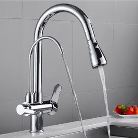 Newarc 150589SP Arıtma Su Girişli Spiralli Krom Evye Bataryası