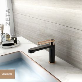 Newarc 671525 Siyah Parlak Bakır Next Lavabo Bataryası