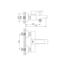 Newarc 941511 Aqua Gümüş Banyo Bataryası