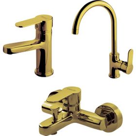 Newarc 971538 Domino Altın Banyo Lavabo Bataryası