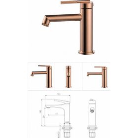 Newarc 985521S Mat Bakır Opera Lavabo Bataryası