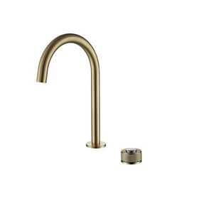 NEWARC NEWA000583 Newarc Step 2 Delikli Çanak Tipi Lavabo Bataryası Mat Altın 900528