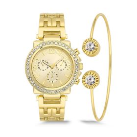 Newera Watch Kk350074 Metal Kordon Kadın Bileklikli Kombin Kol Saati