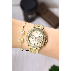 Newera Watch Kk350074 Metal Kordon Kadın Bileklikli Kombin Kol Saati
