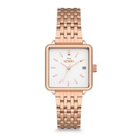 Newera Watch NWW00001 Metal Kordon Takvimli Kare Kadın Kol Saati