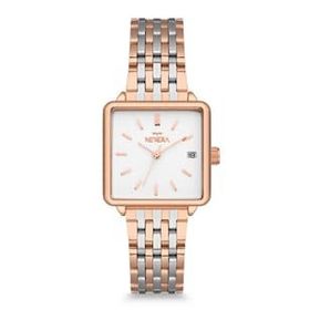 Newera Watch Nww00004 Metal Kordon Takvimli Kare Kadın Kol Saati