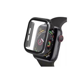 Newface Apple Watch 38 mm Siyah Camlı Kasa Ekran Koruyucu