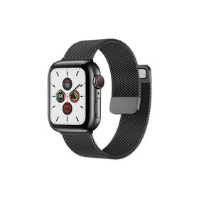 Newface Apple Watch 38 mm Siyah Metal Mıknatıslı Kordon