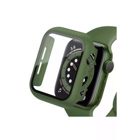 Newface Apple Watch 41 mm Koyu Yeşil Camlı Kasa Ekran Koruyucu