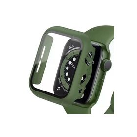 Newface Apple Watch 41 mm Koyu Yeşil Camlı Kasa Ekran Koruyucu