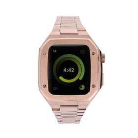 Newface Apple Watch 44 mm Rose Gold Metal Petek Kasalı Kordon