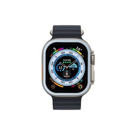 Newface Apple Watch Ultra 49 mm Mavi Alüminyum Kasa Cam Ekran Koruyucu