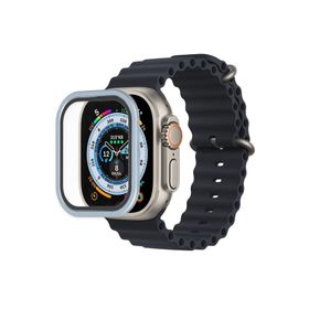 Newface Apple Watch Ultra 49 mm Mavi Alüminyum Kasa Cam Ekran Koruyucu