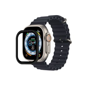 Newface Apple Watch Ultra 49 mm Siyah Alüminyum Kasa Cam Ekran Koruyucu