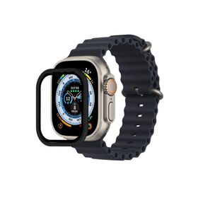 Newface Apple Watch Ultra 49 mm Siyah Alüminyum Kasa Cam Ekran Koruyucu