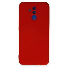 Newface Huawei Mate 20 Lite Nano İçi Kadife Silikon Kırmızı Cep Telefonu Kılıfı