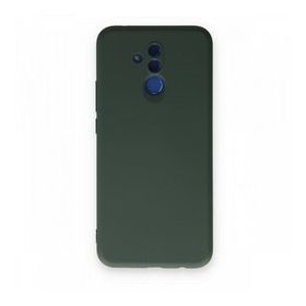 Newface Huawei Mate 20 Lite Nano İçi Kadife Silikon Koyu Yeşil Cep Telefonu Kılıfı
