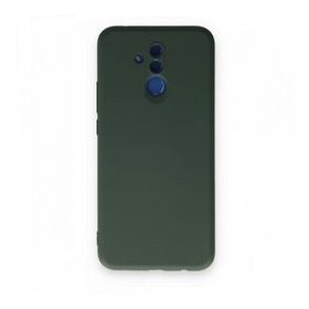 Newface Huawei Mate 20 Lite Nano İçi Kadife Silikon Koyu Yeşil Cep Telefonu Kılıfı
