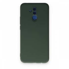Newface Huawei Mate 20 Lite Nano İçi Kadife Silikon Koyu Yeşil Cep Telefonu Kılıfı