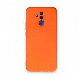 Newface Huawei Mate 20 Lite Nano İçi Kadife Silikon Turuncu Cep Telefonu Kılıfı