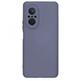 Newface Huawei Nova 9 SE Nano İçi Kadife Silikon Gri Cep Telefonu Kılıfı
