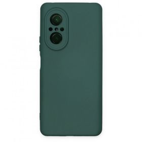 Newface Huawei Nova 9 SE Nano İçi Kadife Silikon Koyu Yeşil Cep Telefonu Kılıfı