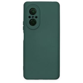 Newface Huawei Nova 9 SE Nano İçi Kadife Silikon Koyu Yeşil Cep Telefonu Kılıfı