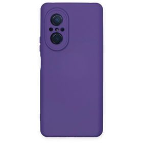 Newface Huawei Nova 9 SE Nano İçi Kadife Silikon Mor Cep Telefonu Kılıfı