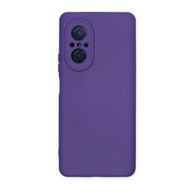 Newface Huawei Nova 9 SE Nano İçi Kadife Silikon Mor Cep Telefonu Kılıfı