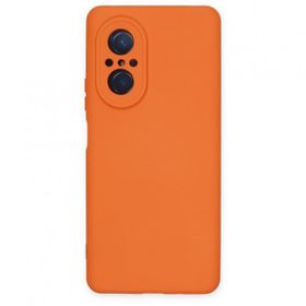 Newface Huawei Nova 9 SE Nano İçi Kadife Silikon Turuncu Cep Telefonu Kılıfı