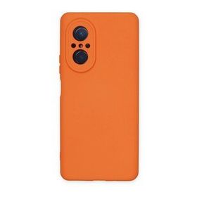 Newface Huawei Nova 9 SE Nano İçi Kadife Silikon Turuncu Cep Telefonu Kılıfı