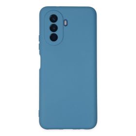 Newface Huawei Nova Y70 Nano İçi Kadife Silikon Mavi Cep Telefonu Kılıfı