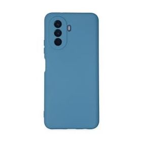 Newface Huawei Nova Y70 Nano İçi Kadife Silikon Mavi Cep Telefonu Kılıfı