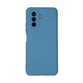 Newface Huawei Nova Y70 Nano İçi Kadife Silikon Mavi Cep Telefonu Kılıfı