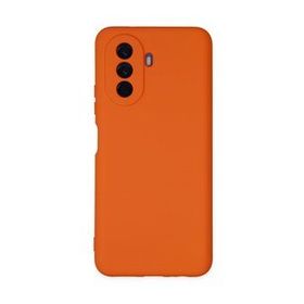 Newface Huawei Nova Y70 Nano İçi Kadife Silikon Turuncu Cep Telefonu Kılıfı