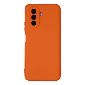 Newface Huawei Nova Y70 Nano İçi Kadife Silikon Turuncu Cep Telefonu Kılıfı