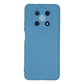 Newface Huawei Nova Y90 Nano İçi Kadife Silikon Mavi Cep Telefonu Kılıfı