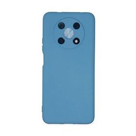 Newface Huawei Nova Y90 Nano İçi Kadife Silikon Mavi Cep Telefonu Kılıfı