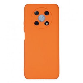 Newface Huawei Nova Y90 Nano İçi Kadife Silikon Turuncu Cep Telefonu Kılıfı