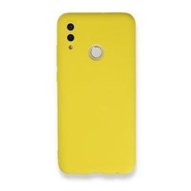Newface Huawei P Smart 2019 Nano İçi Kadife Silikon Sarı Cep Telefonu Kılıfı