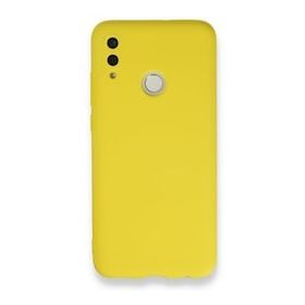 Newface Huawei P Smart 2019 Nano İçi Kadife Silikon Sarı Cep Telefonu Kılıfı