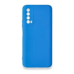 Newface Huawei P Smart 2021 Nano İçi Kadife Silikon Mavi Cep Telefonu Kılıfı