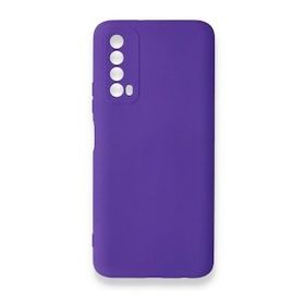 Newface Huawei P Smart 2021 Nano İçi Kadife Silikon Mor Cep Telefonu Kılıfı