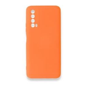 Newface Huawei P Smart 2021 Nano İçi Kadife Silikon Turuncu Cep Telefonu Kılıfı