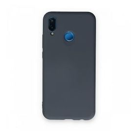 Newface Huawei P20 Lite Nano İçi Kadife Silikon Gri Cep Telefonu Kılıfı