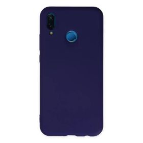 Newface Huawei P20 Lite Nano İçi Kadife Silikon Mor Cep Telefonu Kılıfı